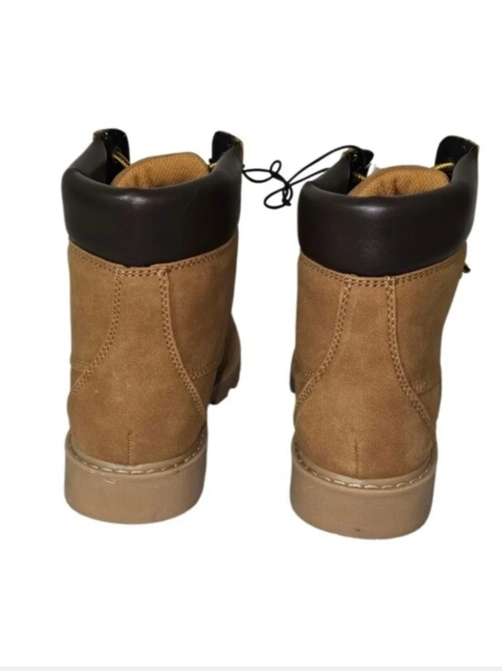 Goodfellow & Co Tan Work Boots with Dark Brown Collar